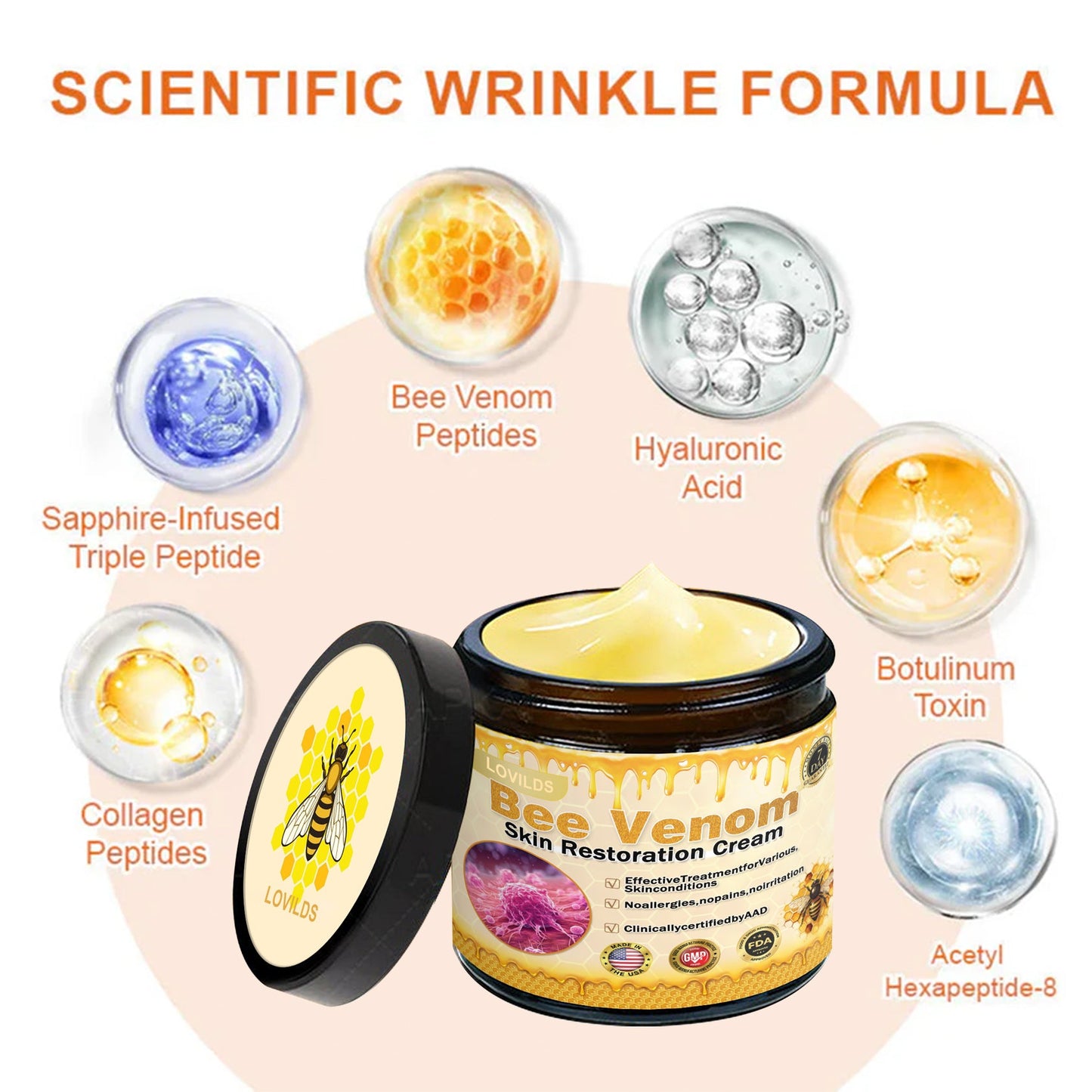 💕FDA Approved:  Bee venom Pro Comprehensive Cream — 🔥Limited Time 80% OFF🔥